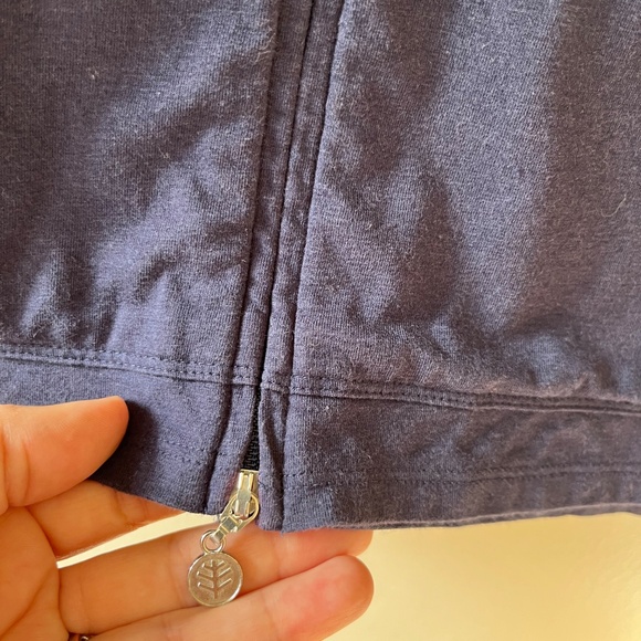 Coolibar Sz L Casual Zip Up Hoodie Navy ZnOTM Fabric UPF 50 Pockets - Picture 7 of 11